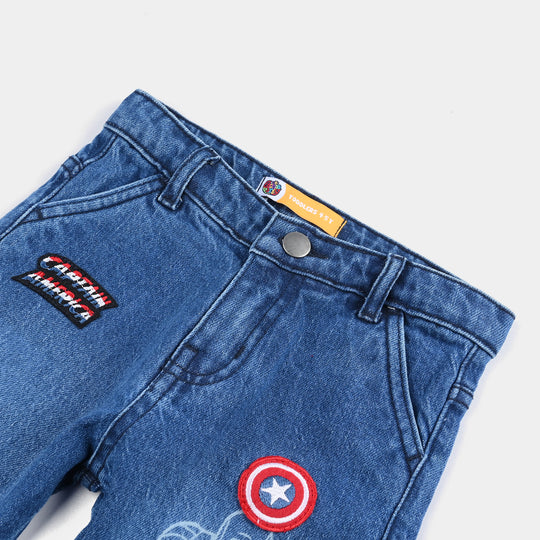 Boys Denim Viscose Short-Ice Blue