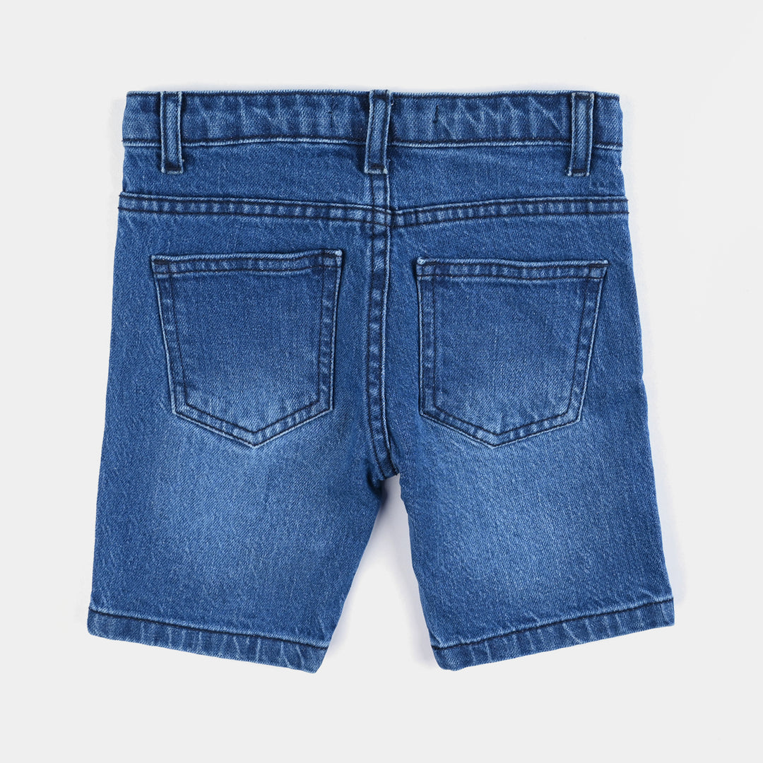 Boys Denim Viscose Short-Ice Blue