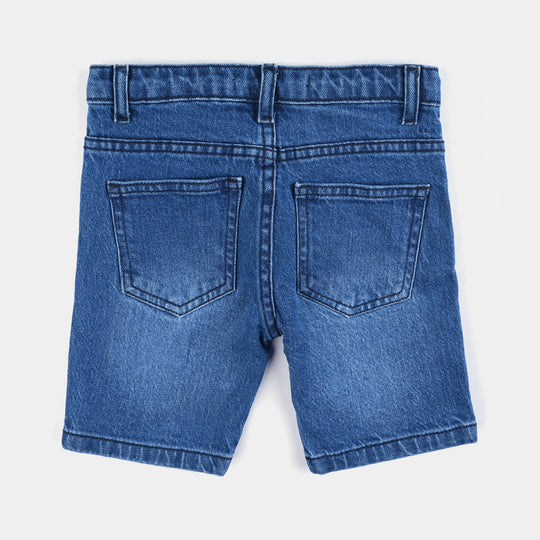 Boys Denim Viscose Short-Ice Blue