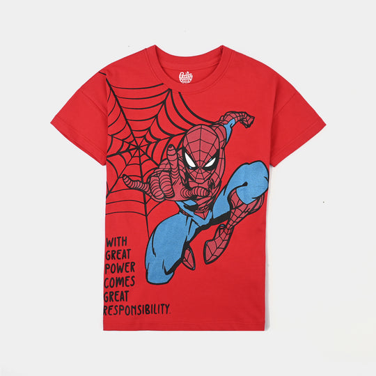 Boys Cotton Jersey T-Shirt H/S-HR.Red