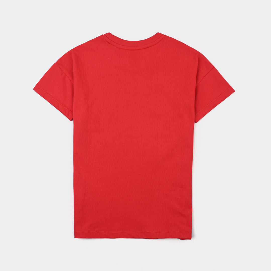 Boys Cotton Jersey T-Shirt H/S-HR.Red