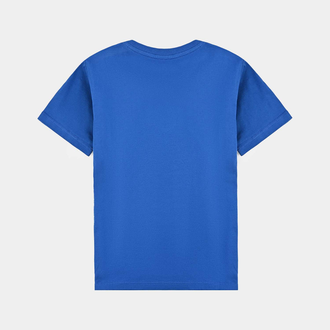 Boys Cotton Jersey T-Shirt H/S Bag-C.Blue