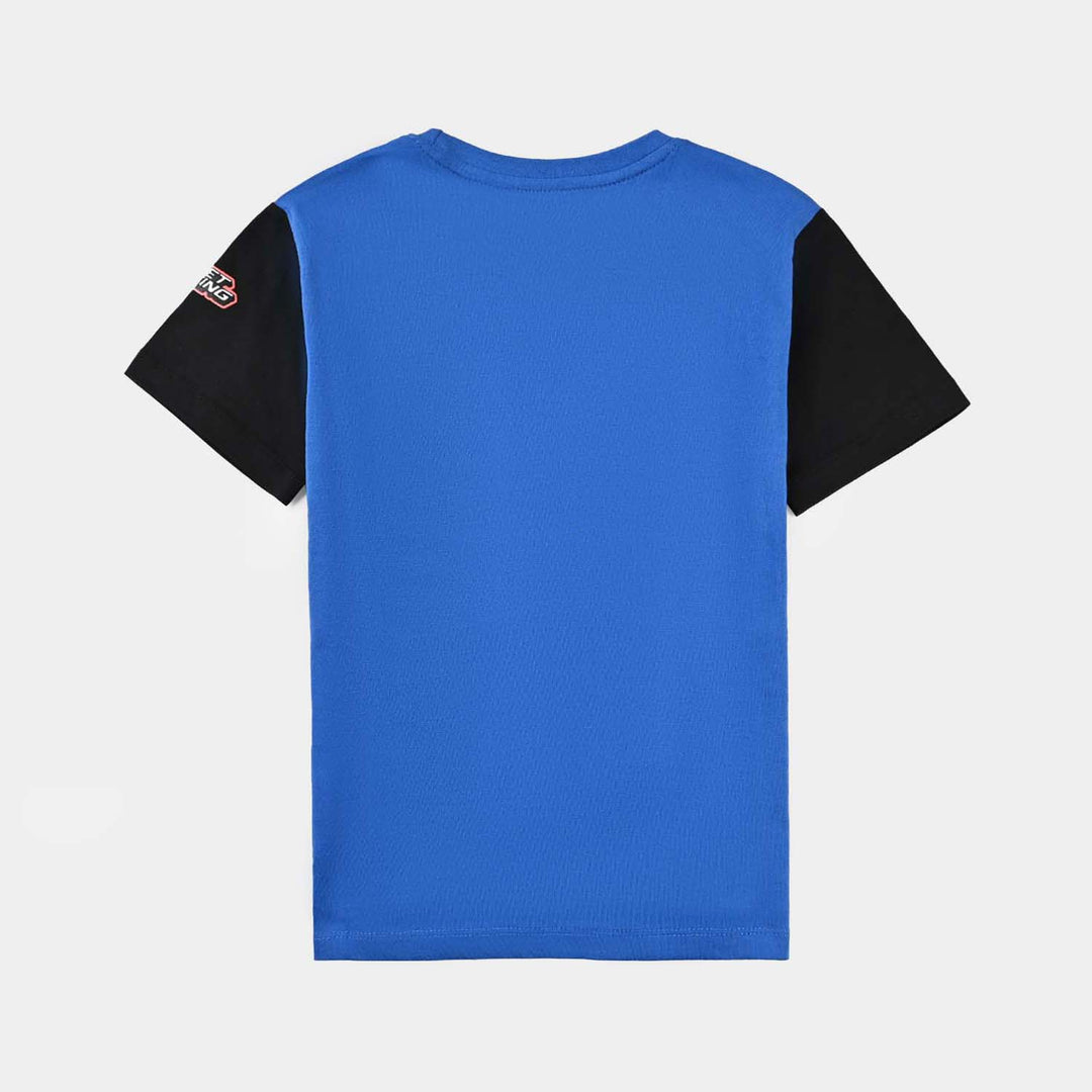 Boys Cotton Jersey T-Shirt H/S Speed Way-C.Blue