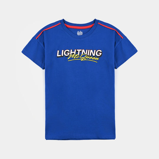 Boys Cotton Jersey T-Shirt H/S-Blue