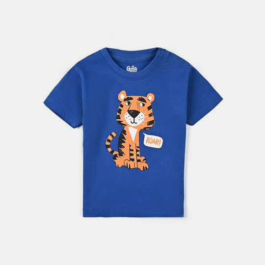 Infant Boys Cotton Jersey T-Shirt Tiger-C.Blue