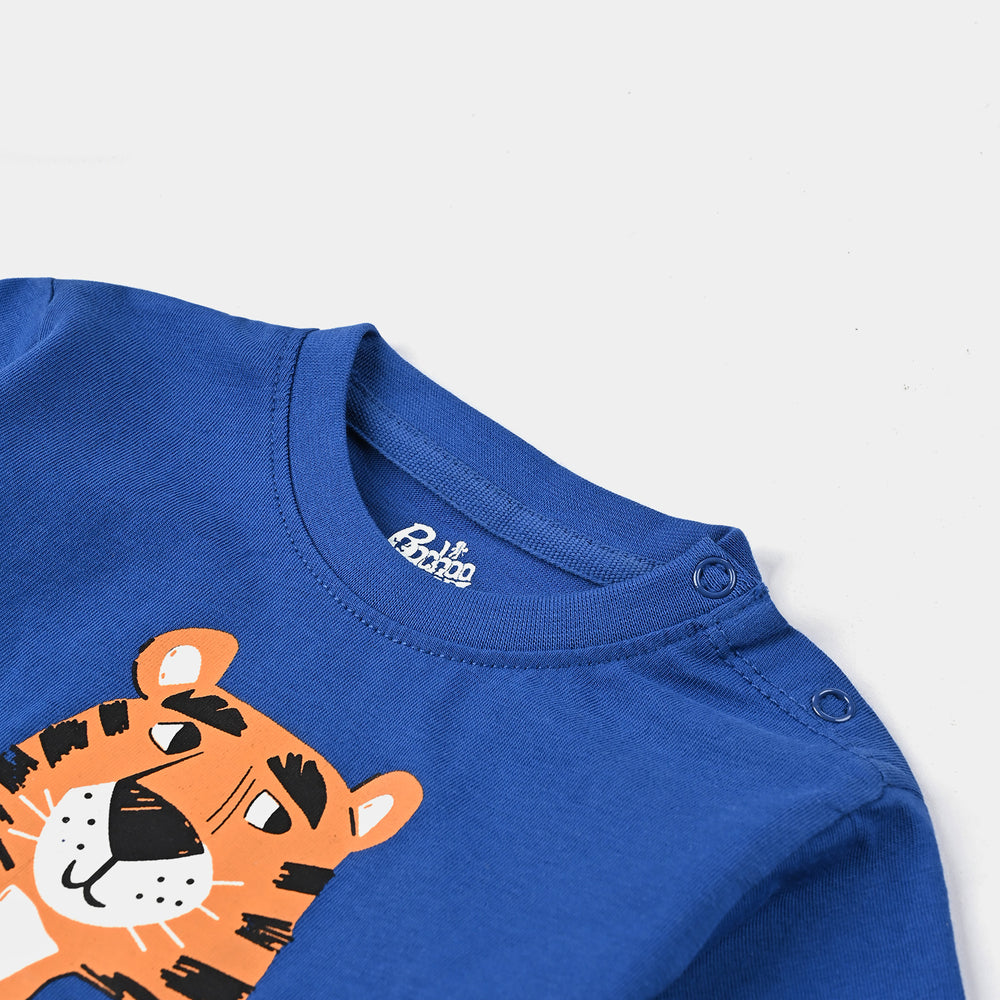 Infant Boys Cotton Jersey T-Shirt Tiger-C.Blue