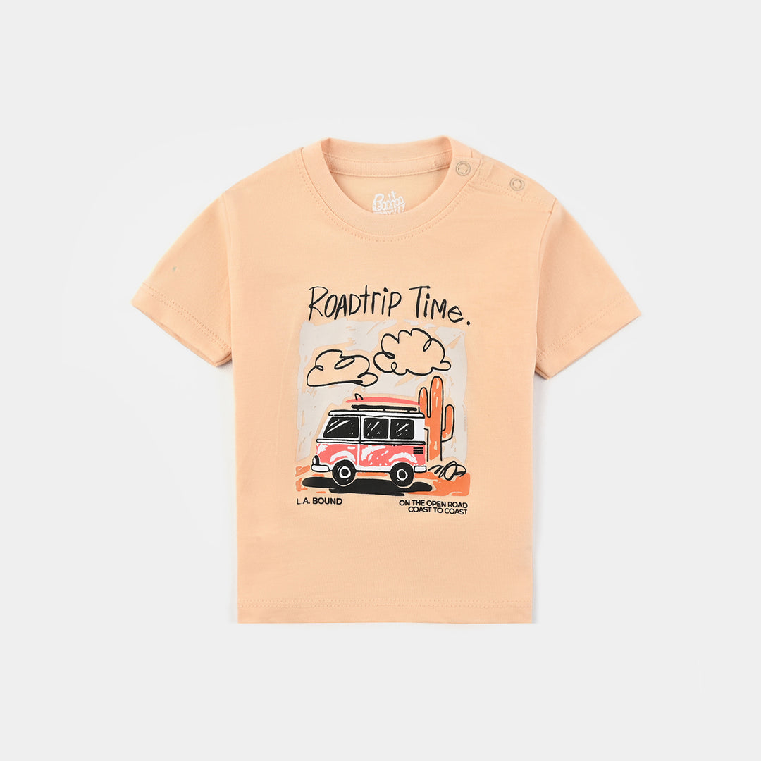 Infant Boys Cotton Jersey T-Shirt Road Trip Time