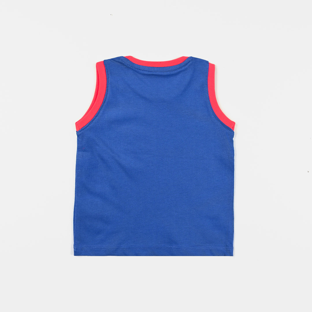 Infant Boys Cotton Jersey Sando-C.Blue