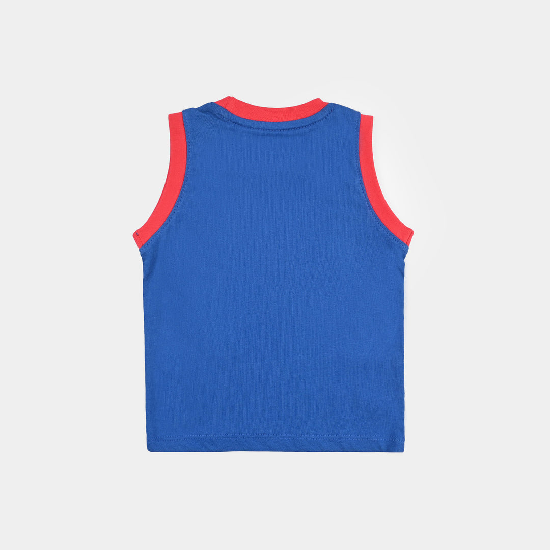 Infant Boys Cotton Jersey Sando-C.Blue