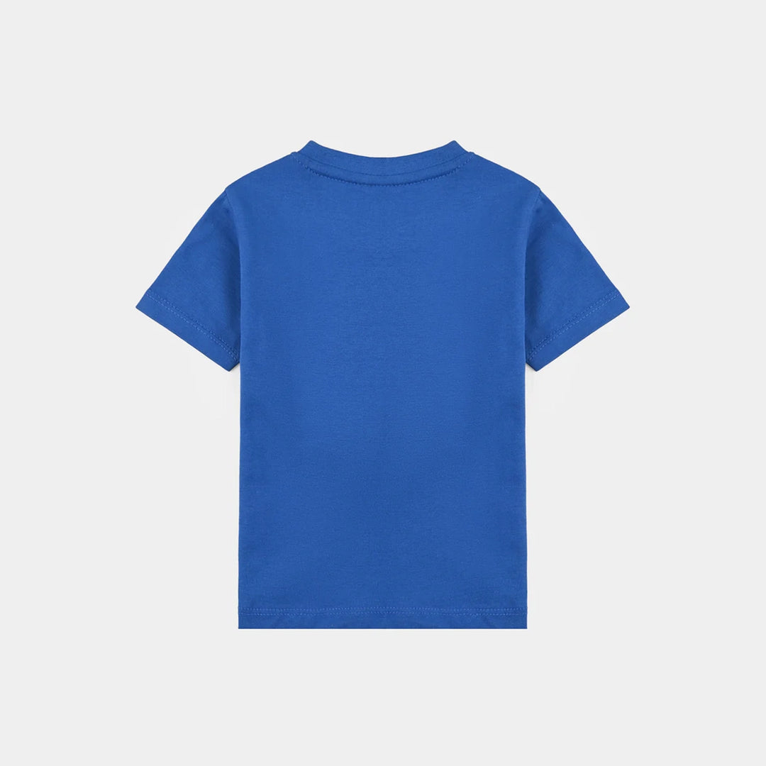 Infant Boys Cotton Jersey T-Shirt-C.Blue