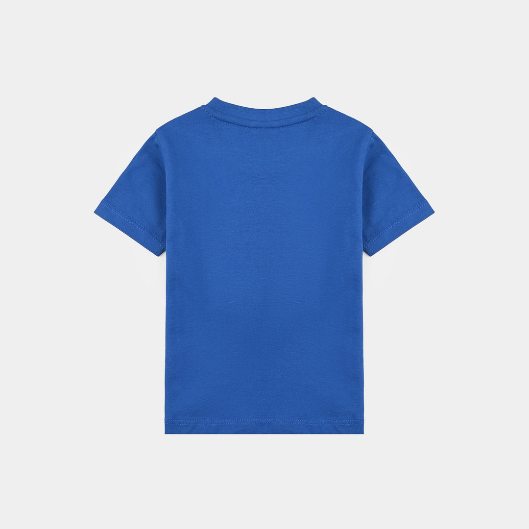 Infant Boys Cotton Jersey T-Shirt-C.Blue