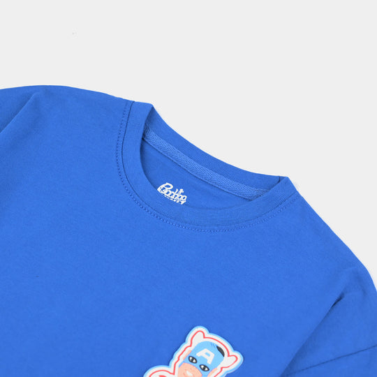 Boys Cotton Jersey T-Shirt H/S Character -C.Blue