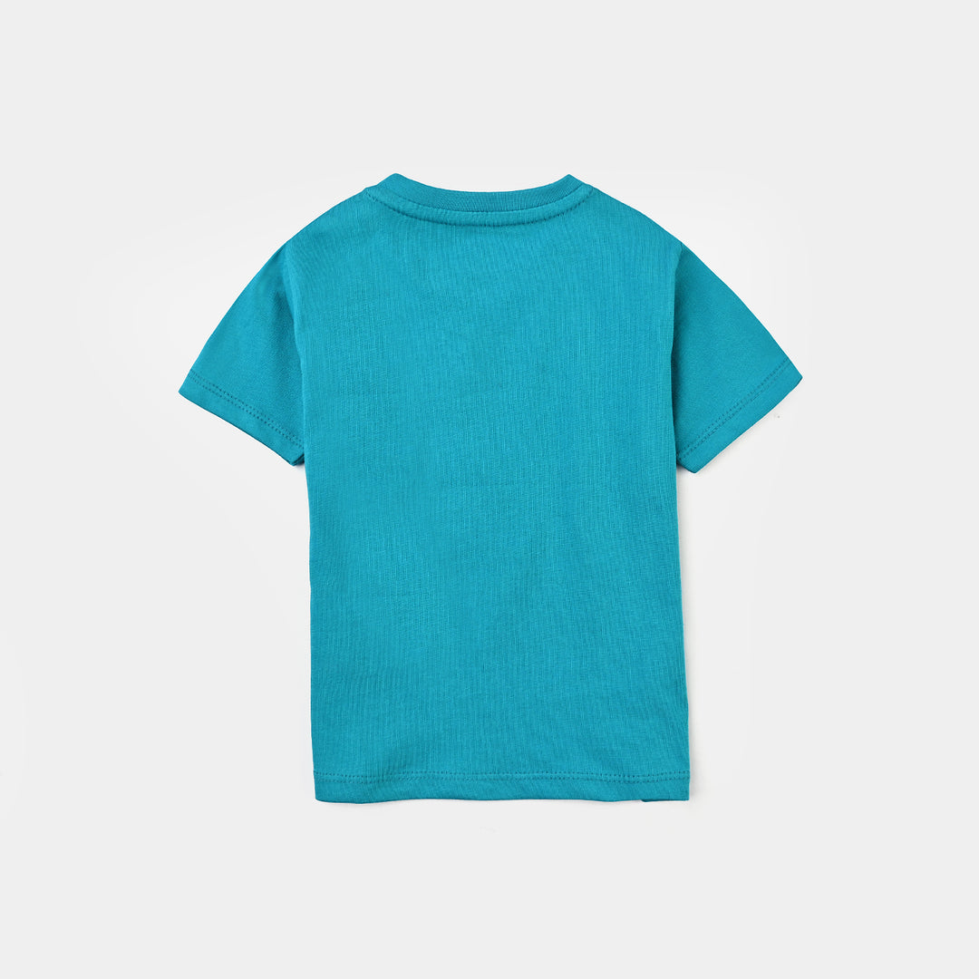 Infant Boys Cotton Jersey T-Shirt Bird-Teal