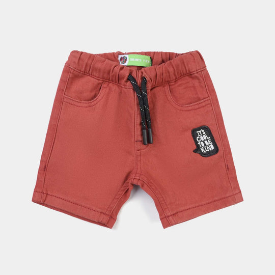 Infant Boys Cotton Twill Short Its Cool-Rust