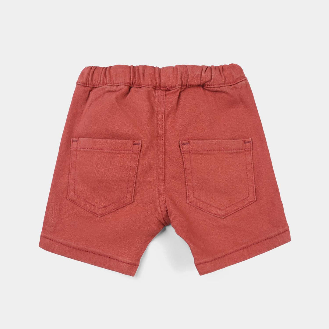 Infant Boys Cotton Twill Short Its Cool-Rust