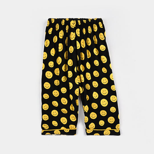 Boys Viscose Nightwear Smiley-BLACK