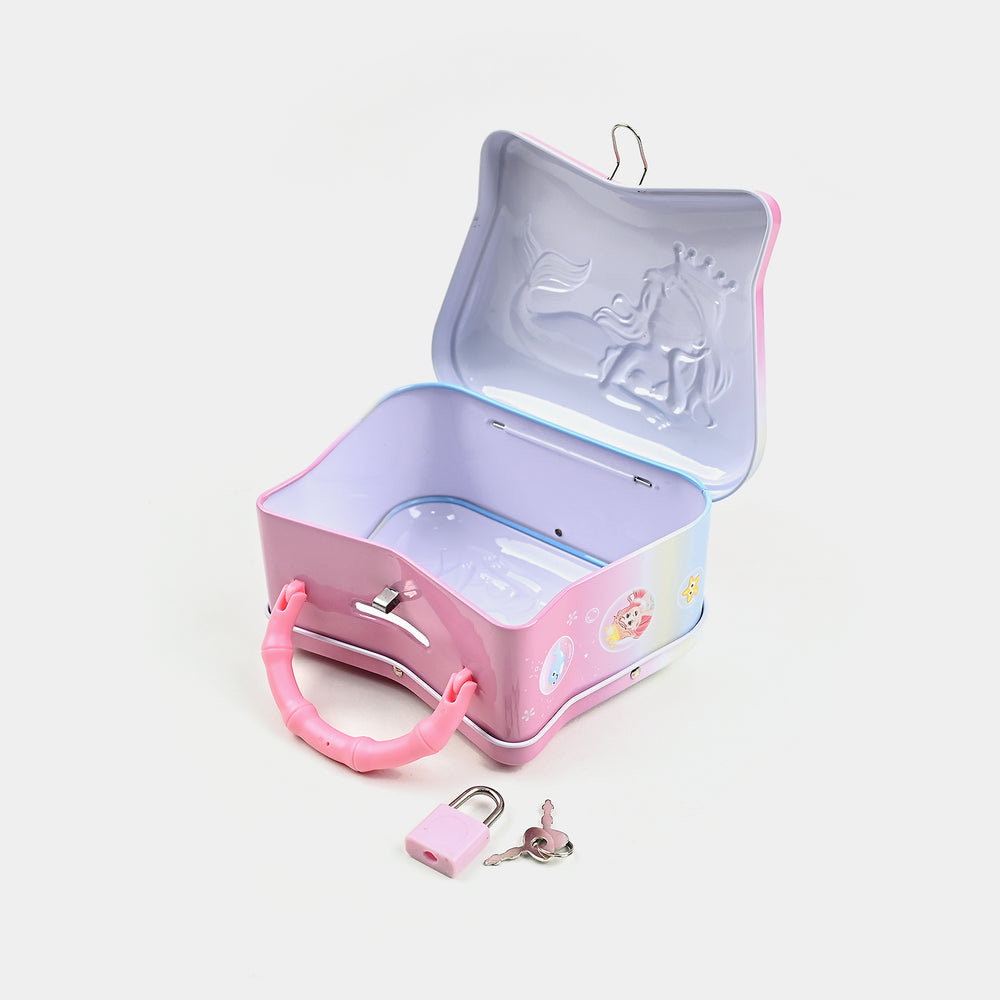 Metal Coin/Money  Box With Lock For Kids