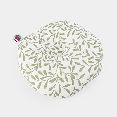 Baby Round Pillow | Green Flower