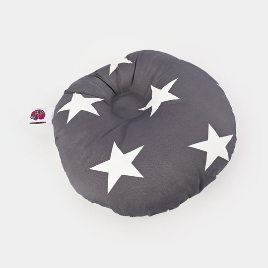 Baby Round Pillow | Black Star