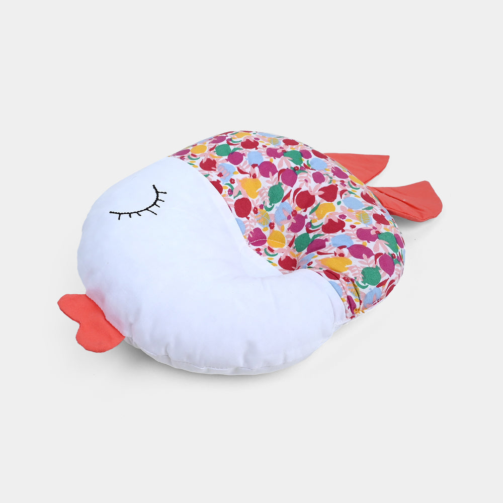 Baby Round Fish Pillow | Red Multi