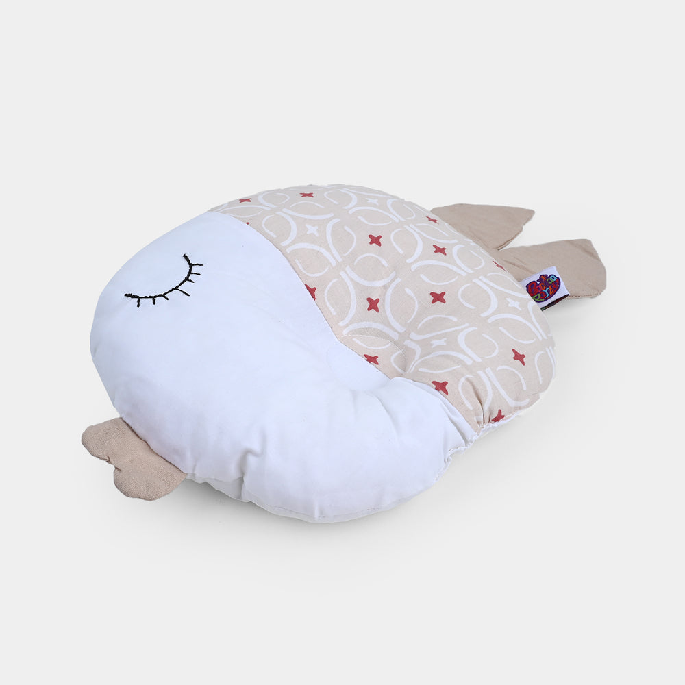 Baby Round Fish Pillow | Light Brown