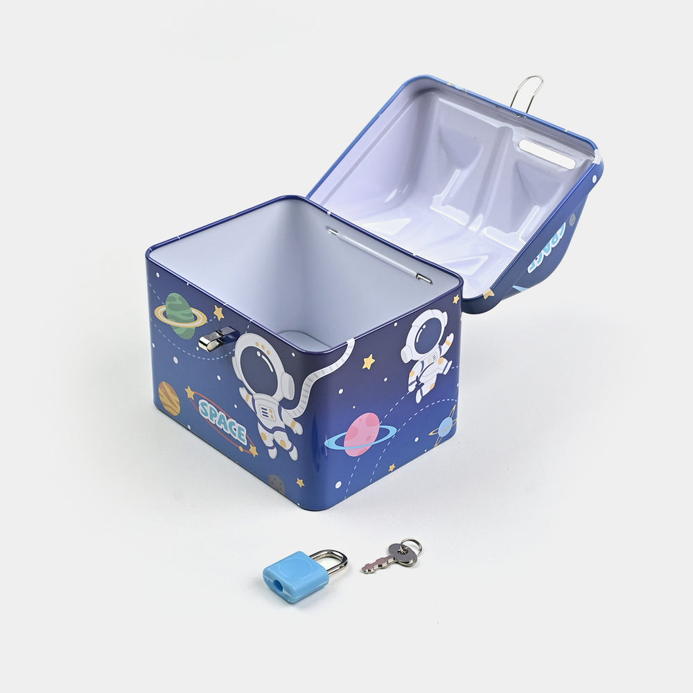 Metal Coin/Money Box  With Lock For Kids