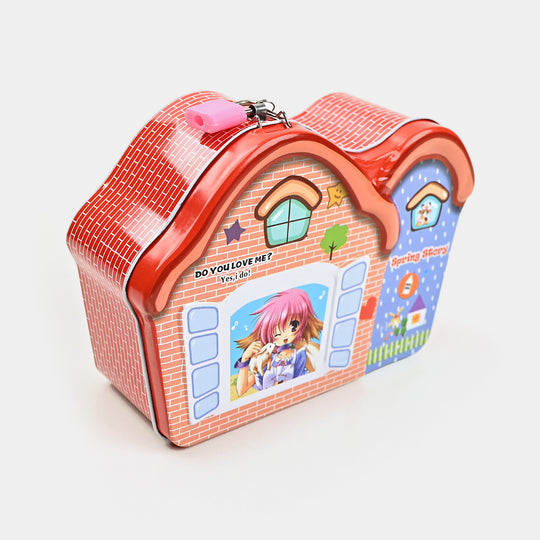 Metal Coin/Money  Box With Lock For Kids