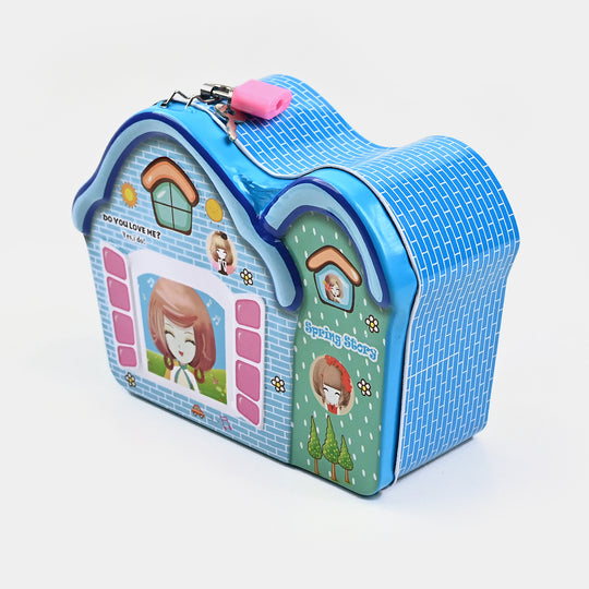 Metal Coin/Money  Box With Lock For Kids