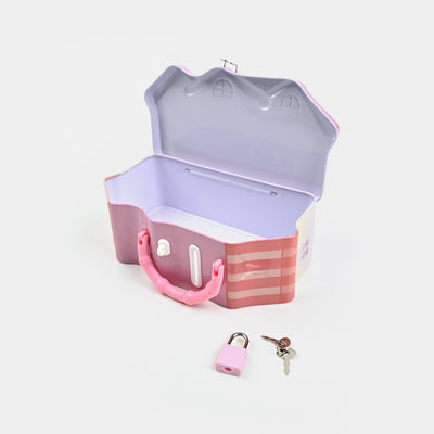 Metal Coin/Money  Box With Lock For Kids