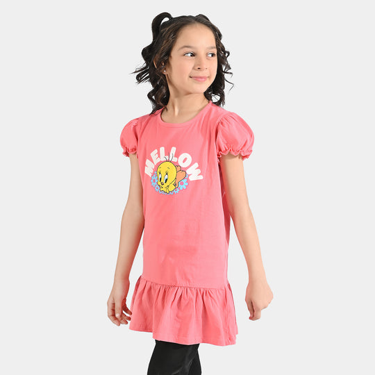 Girls Cotton Jersey Knitted Frocks Mellow