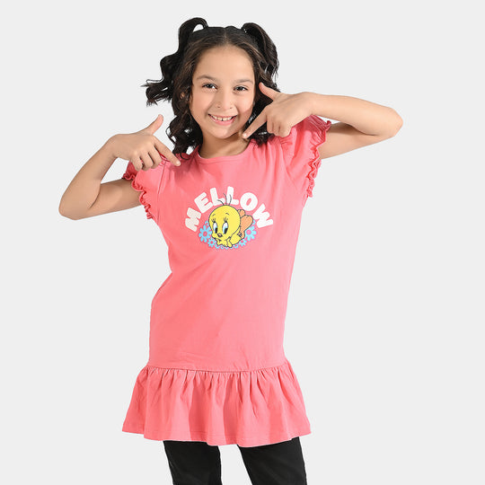 Girls Cotton Jersey Knitted Frocks Mellow