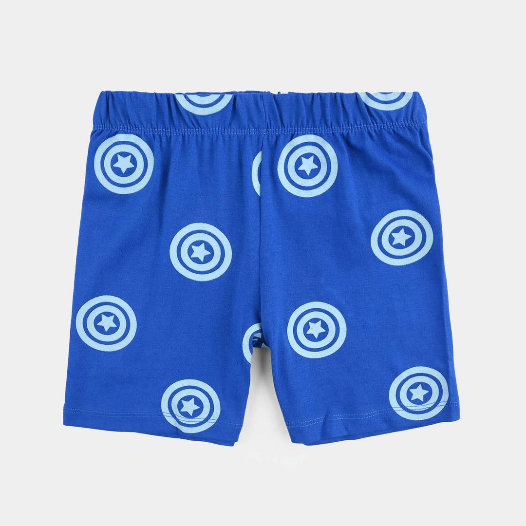 Boys Poly Cotton Jersey Knitted Nightwear-C.Blue