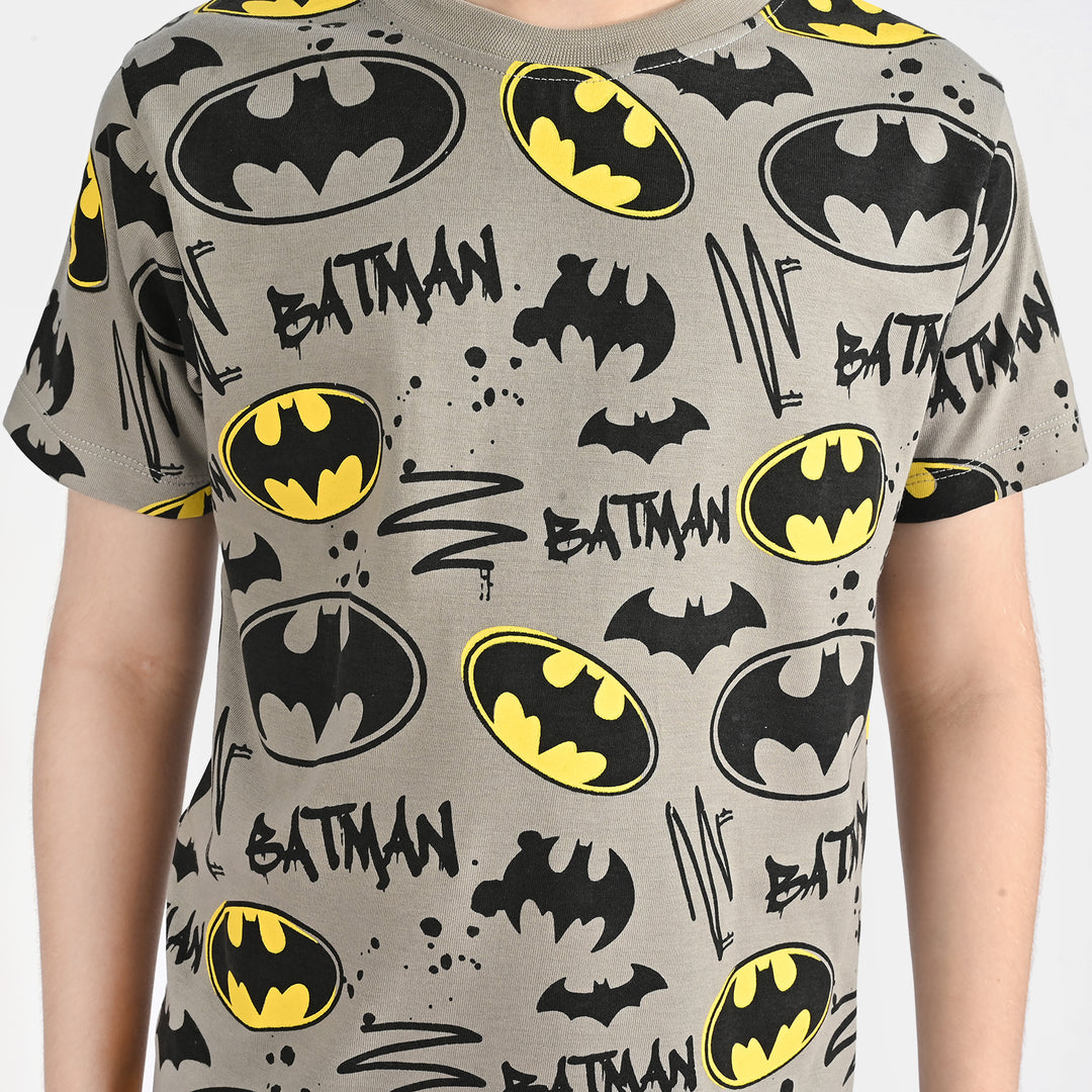Boys Poly Cotton Jersey Nightwear -Ghost. Grey
