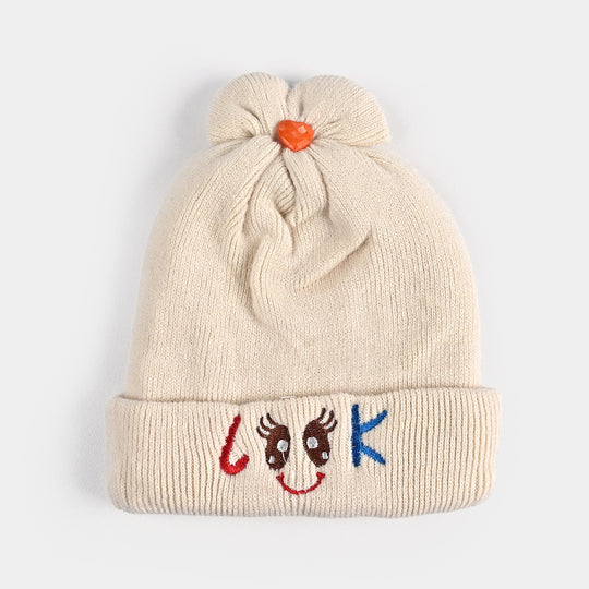 Baby Winter Cap/Hat Look Embroidered | 6M+