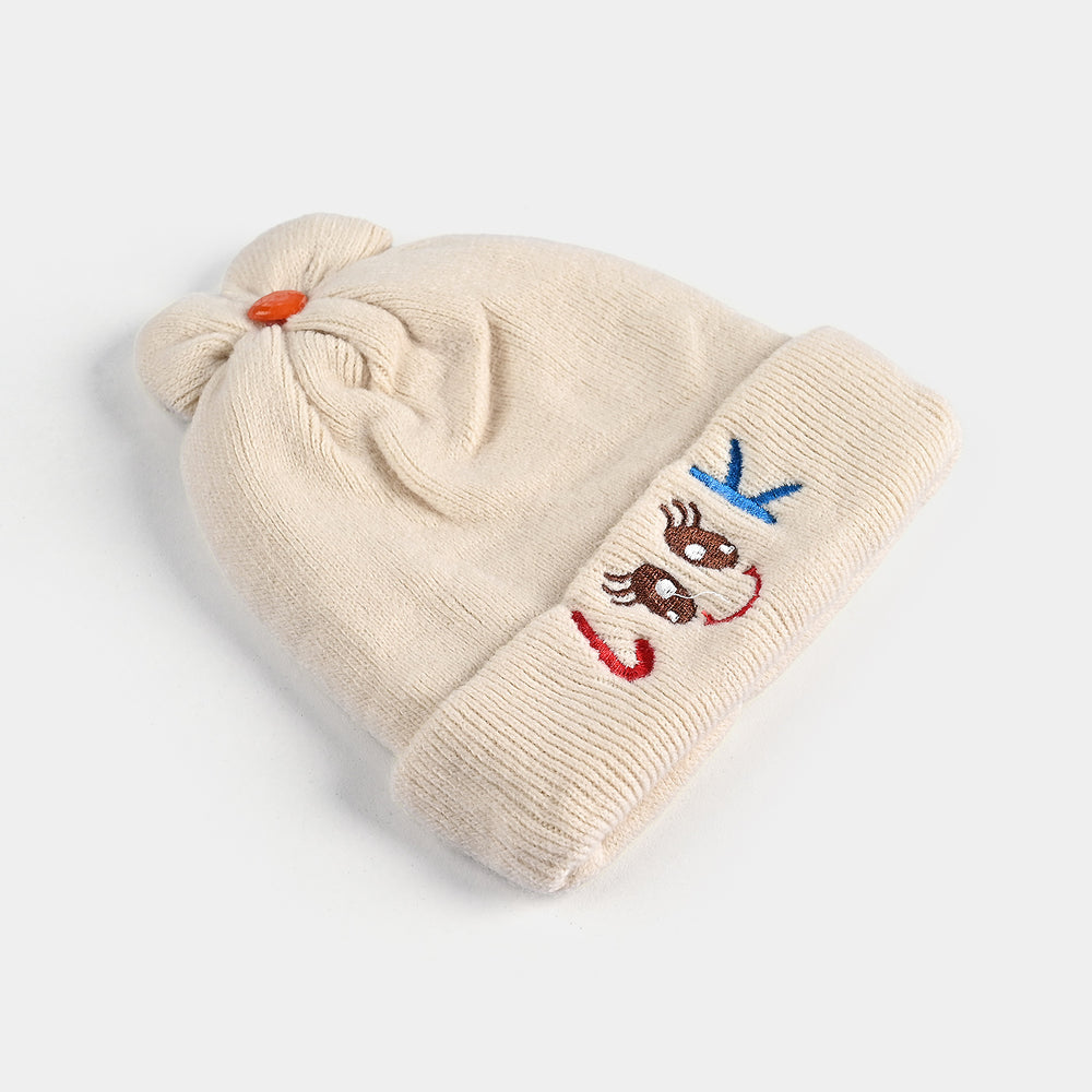 Baby Winter Cap/Hat Look Embroidered | 6M+