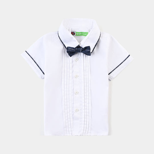 Infant Boys Yarn Dyed 2 Pc Suit Navy Suspender-NAVY