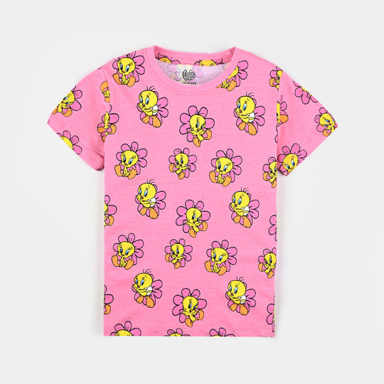 Girls Cotton Jersey T-Shirt H/S Character