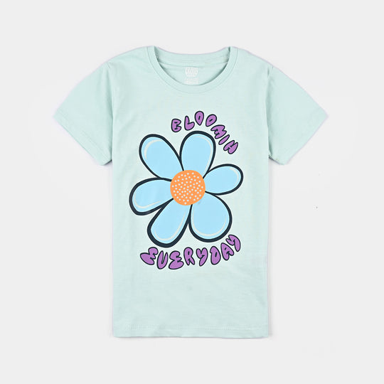 Girls Cotton Jersey T-Shirt H/S-B.Blue