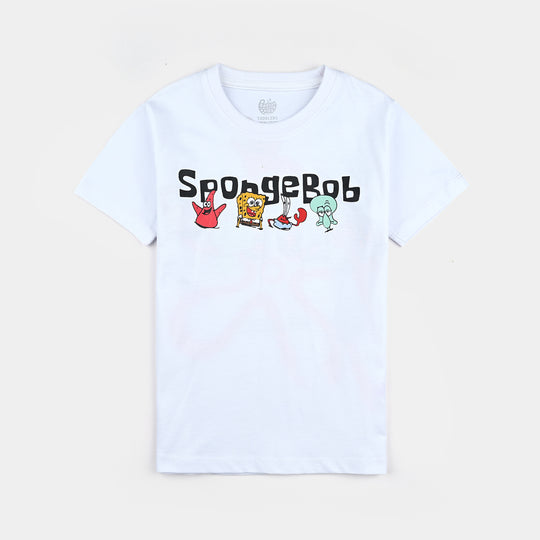 Boys Cotton Jersey T-Shirt H/S Sponge Bob