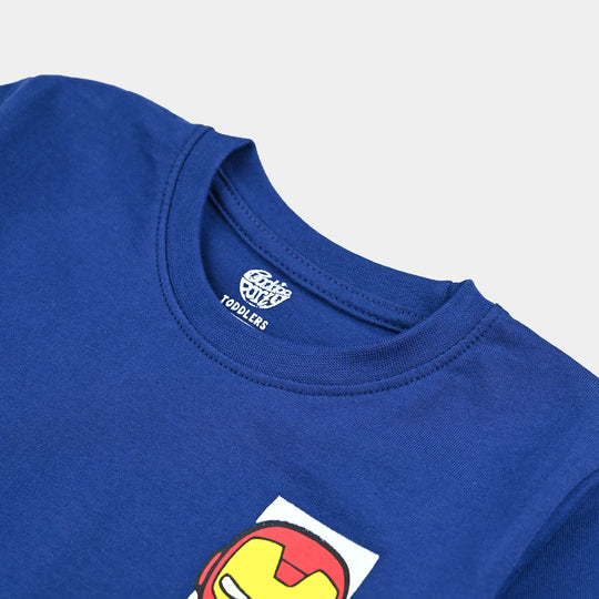 Boys Cotton Jersey T-Shirt H/S-Navy Blue