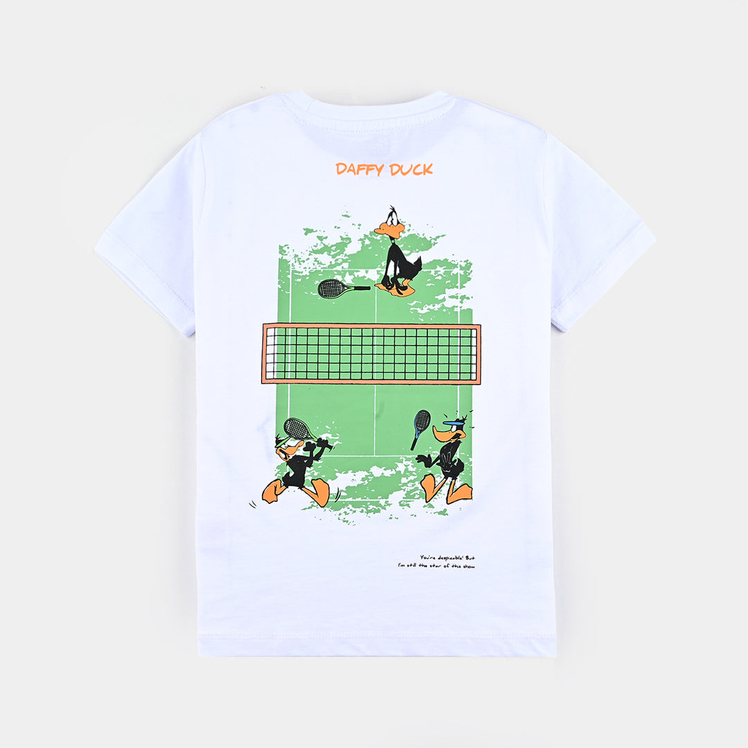 Boys Cotton Jersey T-Shirt H/S Duck-White