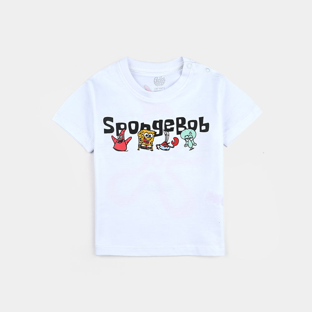 Infant Boys Cotton Jersey T-Shirt Sponge Bob