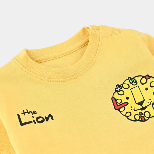 Infant Boys Cotton Jersey T-Shirt Lion