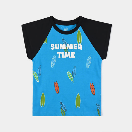 Boys Cotton Jersey Sando Summer Time