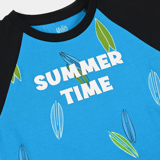 Boys Cotton Jersey Sando Summer Time