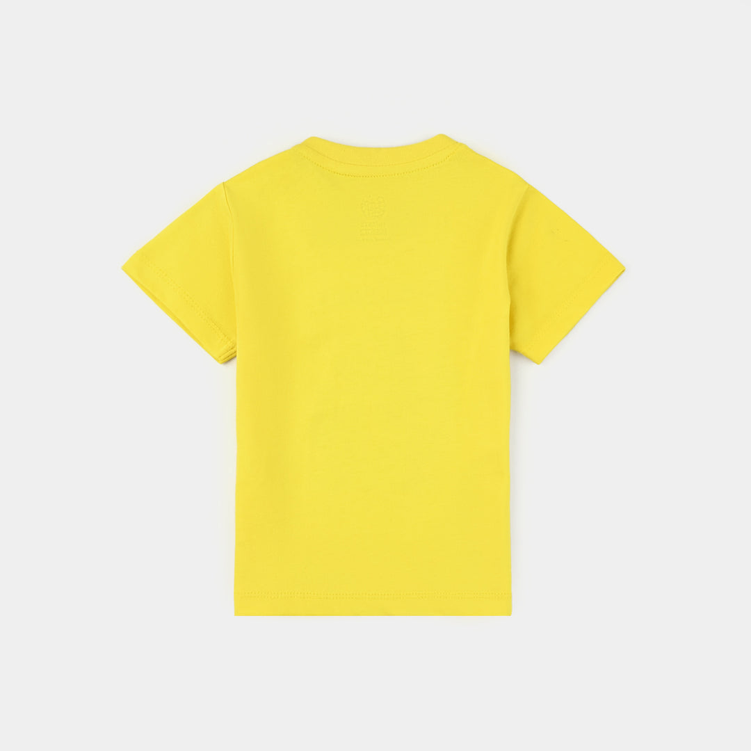 Infant Boys Cotton Jersey T-Shirt Jungle Friends-B.Yellow