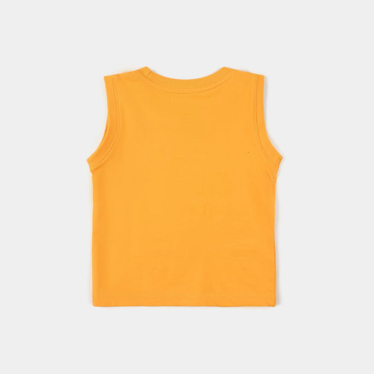 Infant Boys Cotton Jersey Sando Chasing Waves-Citrus