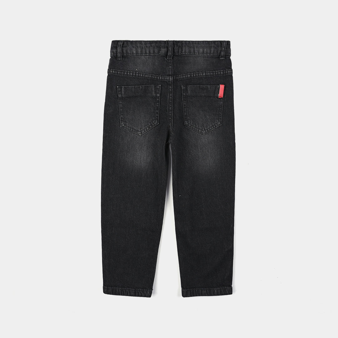 Boys Denim Pant Details-BLACK