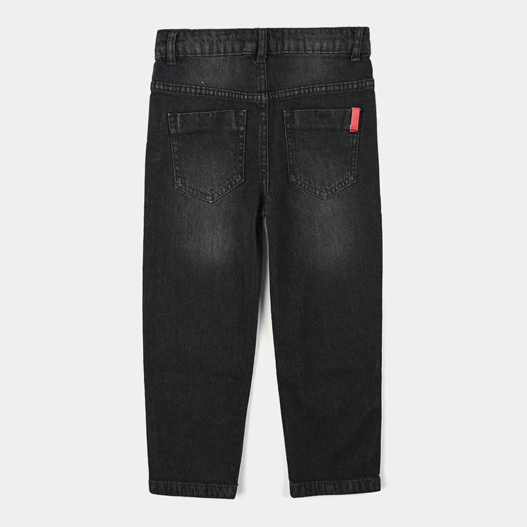 Boys Denim Pant Details-BLACK