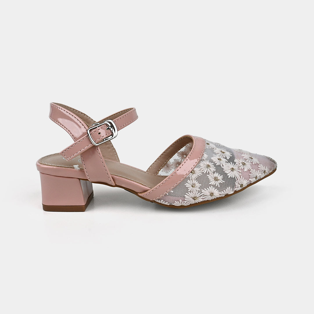 Girls Pumps Heels 104-6-Pink